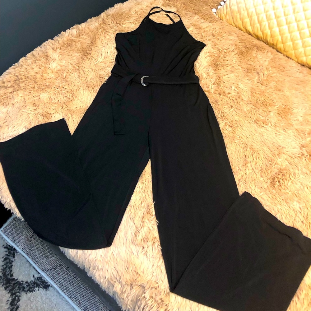(NWT) MICHAEL KORS Black Belted Jumpsuit